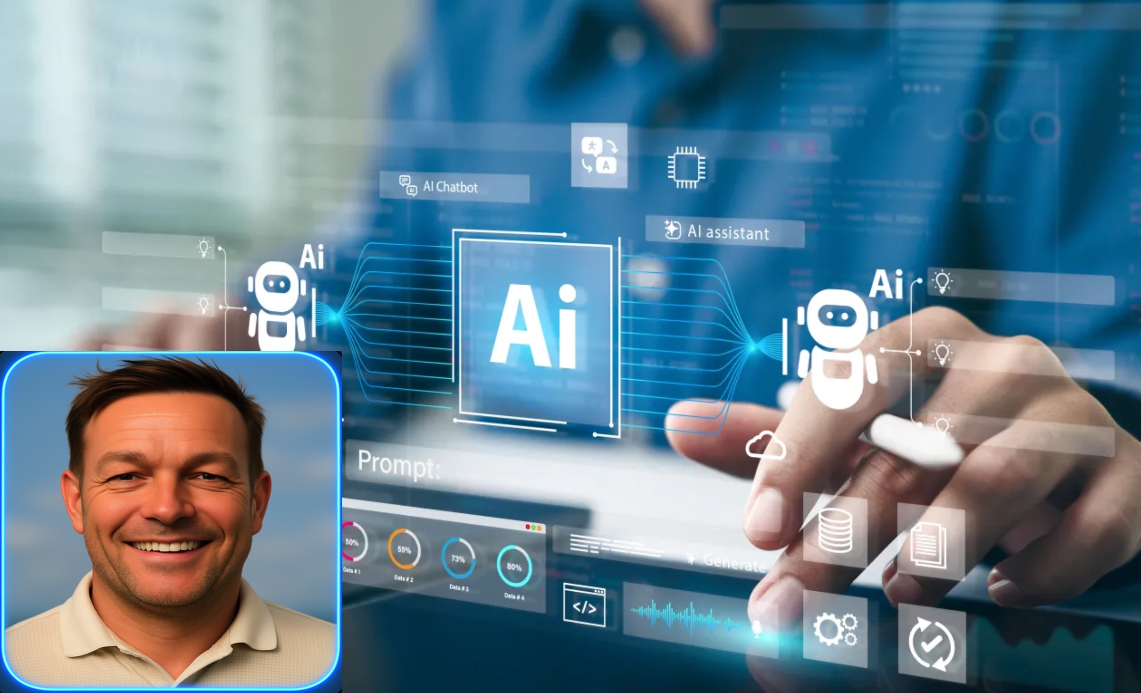 Founder helping a UK small business adopt AI